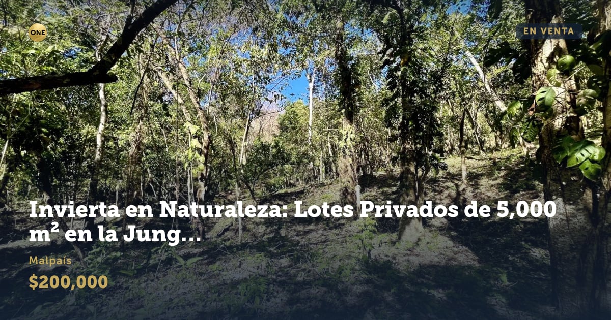 Lot for sale in Mal País, Puntarenas
