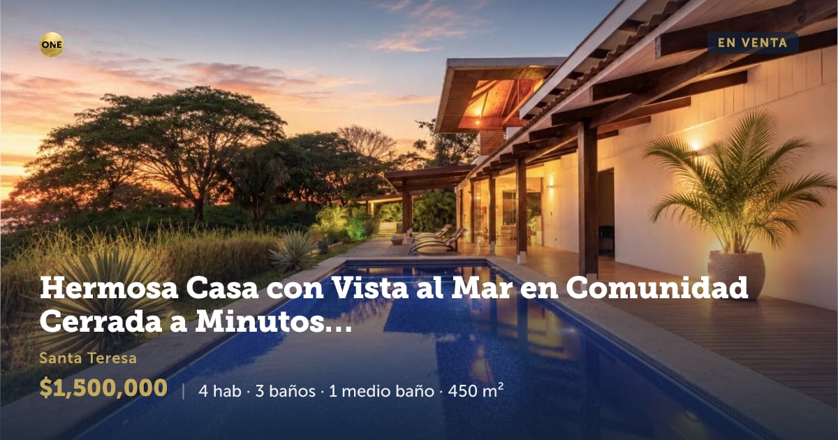 House for sale in Santa Teresa, Puntarenas