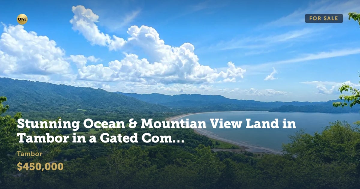 Lot for sale in Tambor, Puntarenas